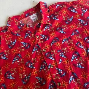 Vintage Disney Mickey mouse surfer Hawaiian‎ shirt men's size large